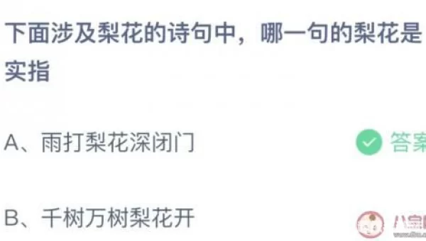 以下涉及梨花的诗句中